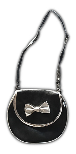 Cartera Pin Up Negra Y Blanca Con Moñito