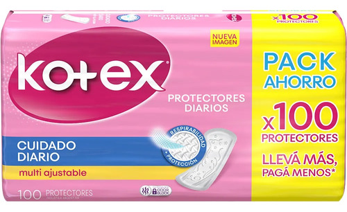 Kotex Protectores Diarios X100 Multiestilo 