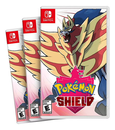 Combo Com 3 Pokemon Shield Switch Midia Fisica