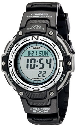 Reloj Negro Digital Casio Sgw100-1v Con Doble Sensor Para Ho