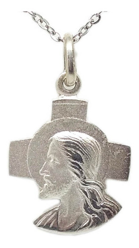 Dije Divino Maestro Jesucristo - Plata 925 + Cadena - 18mm