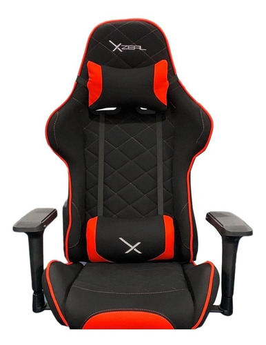 Silla Gamer Xzeal Xz25 Ergonomica Reclinable 4d Roja Color Negro/Rojo Material del tapizado Tela