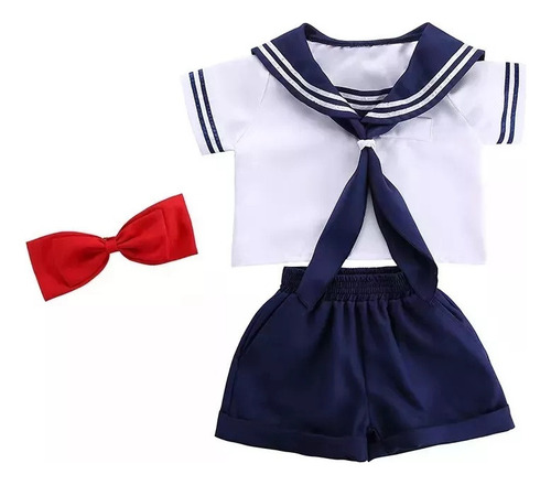 Traje De Marinero Falda For Niña Cosplay Uniforme Japonés