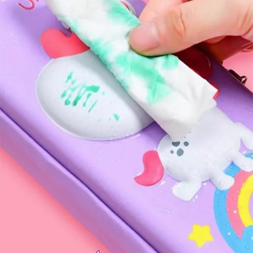 Lapicera 3d Estuche De Lápices Para Niños Astronauta Kawaii Color Morado