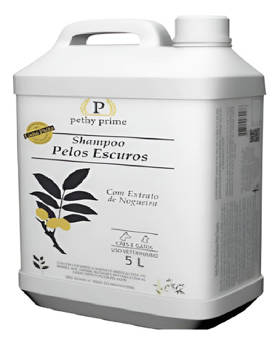 Pethy Prime Shampoo Pelos Escuros 5 L Neutro