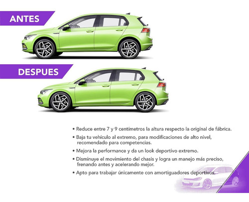 Imagen 5 de 7 de Resortes Deportivos Ag Xtreme Chevrolet Chevy C1 C2 C3 94-12