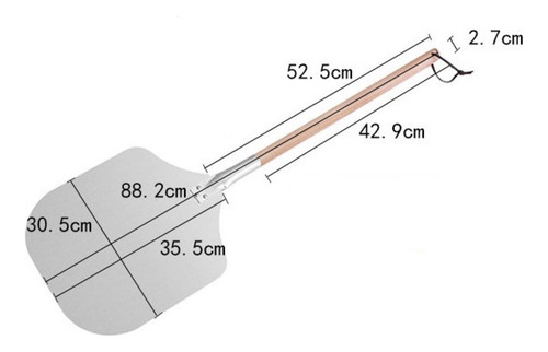 Manejo De Cáscara De Pizza De 12 52.5 Cm Con Caja