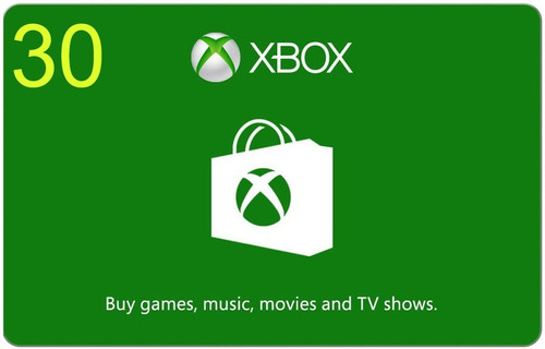 30 Xbox Gift Card One Y 360 Compras Juegos Código Original