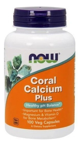 Now Foods - Coral Calcium Plus - Calcio De Coral -  100 caps - Sin sabor