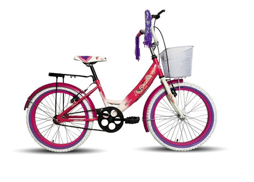 Bicicleta Infantil Equipada Bravia Rodada 20 Para Niña