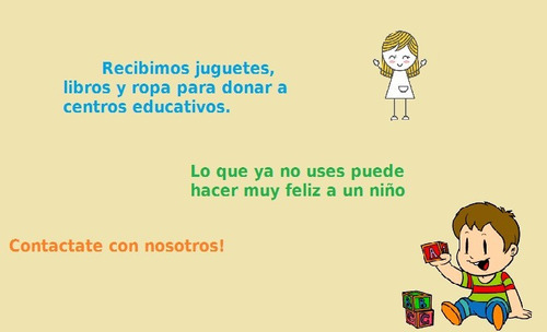 Donanción De Juguetes, Ropa, Libros, Para Centros Educativos