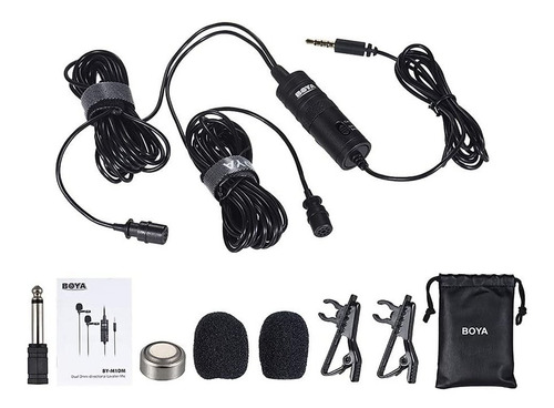 Microfone de Lapela Conector TRS DUPLO BY-M1DM - BOYA