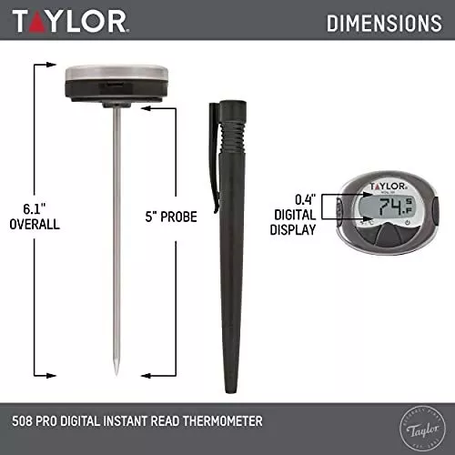 Taylor Connoisseur Series Thermometer, Digital Instant Read