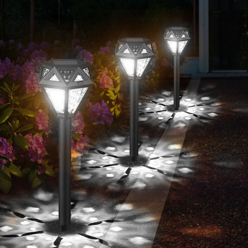 Luz Solar Solar Con Enchufe De Tierra Para Césped, 6 Unidade