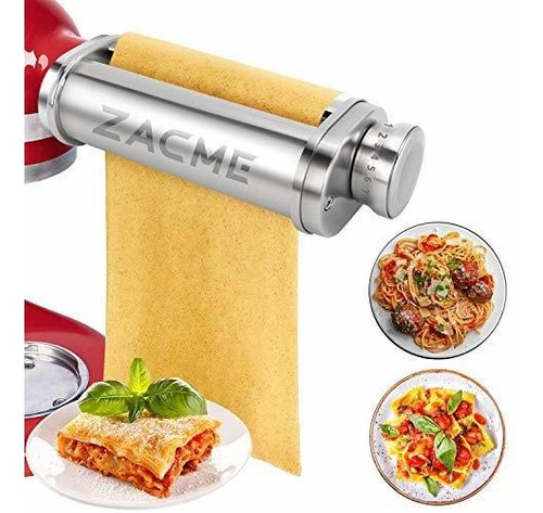 Pasta Roller Attachment For Kitchenaid Stand Mixers, Zacme S