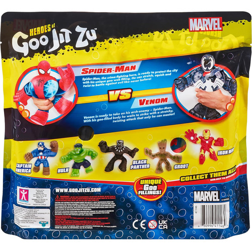 Pack Marvel Versus Con Licencia Heroes Of Goo Jit Zu - Spide