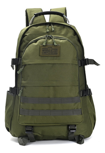 Mochila Wanderlust Active Tactical 40l Leonardomarroquineria Color Verde Diseño De La Tela Liso