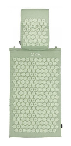 Kit Tapete E Almofada Acupressão Acupuntura 74 X 44 Cm Cor Verde-claro