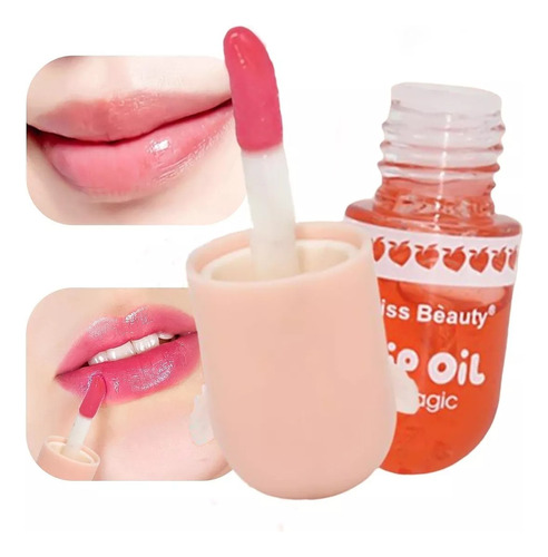 Lip Oil Magic Kiss Beauty Gloss Labial Brillo Aroma 2pz Full