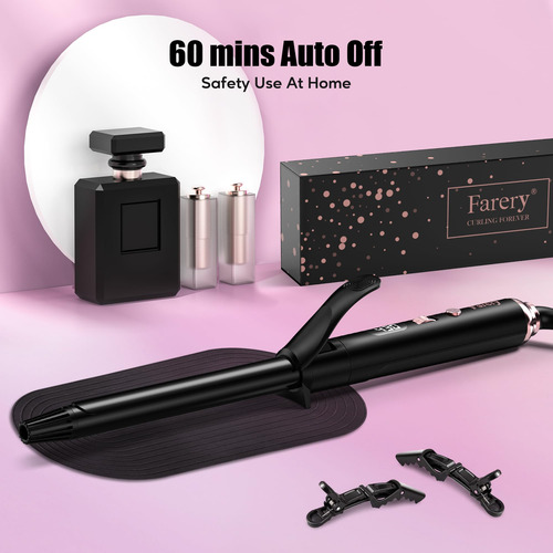 Curling Iron Farery Long Barrel 19 Mm Con Aceite De Argán Y