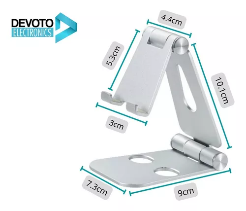 Soporte Celular Tablet Aluminio Plegable Regulable Mesa