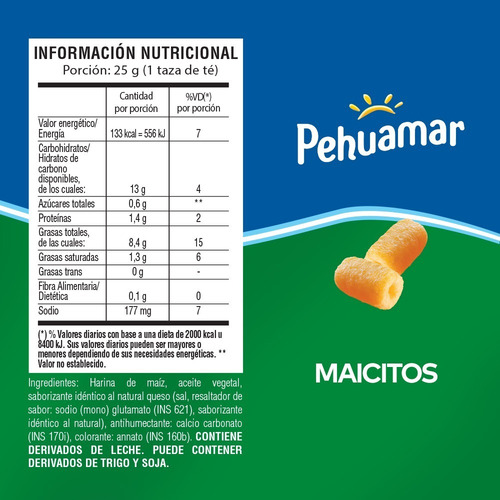 Imagen 3 de 3 de Maicitos Pehuamar X 285 Gr Pepsico Snacks Picadas Cumpleaños