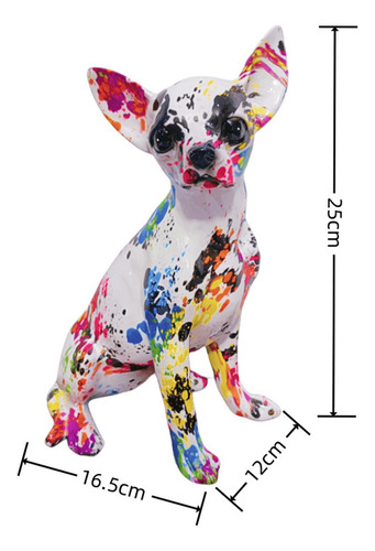 Adorno De Perro Con Estatua De Chihuahua De Estilo C