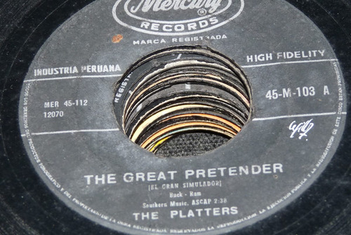 Jch- Ther Platters The Great Pretender / Mi Serenade 45 Rpm