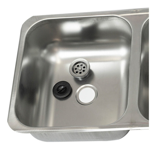 Imagen 3 de 6 de Pileta Cocina Doble Bacha Acero Inoxidable 76 Cm