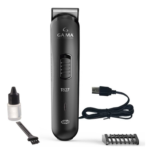 Cortadora De Pelo Gama Black Titanium T827 Trimmer Carga Usb