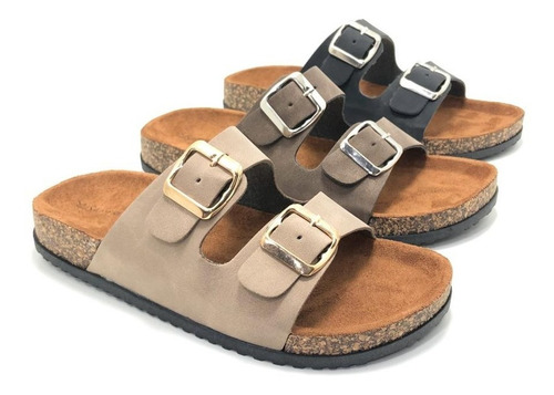 Imagen 8 de 8 de Sandalias Ojotas Moda Livianas Cómodas 2 Hebillas Sr 2054