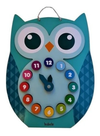 Imagem 8 de 8 de Brinquedo Educativo Relógio Pedagógico Corujinha
