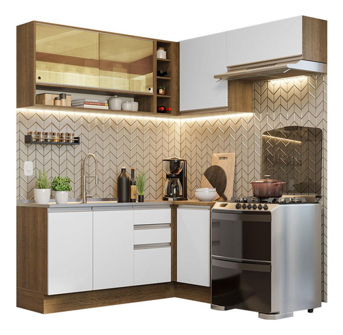 Cocina Integral Esquinera 349cmglamy Madesa 06