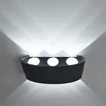 Comprar Luz Led Foco Aplique Pared 6 Leds Luz Fría\u002Fcálida Exterior Estructura Blanco