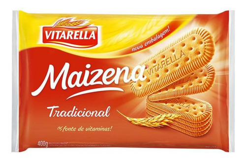 Kit 2 Pacotes Biscoito Vitarella Maizena 400g Kit 3