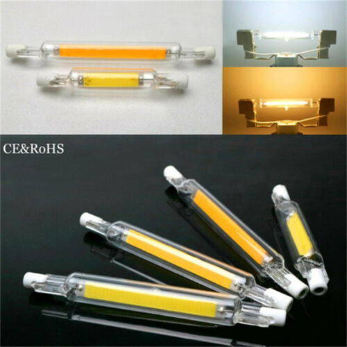 Led R7s Tubo De Vidrio Cob Bombilla Cálido 2700k-3000k