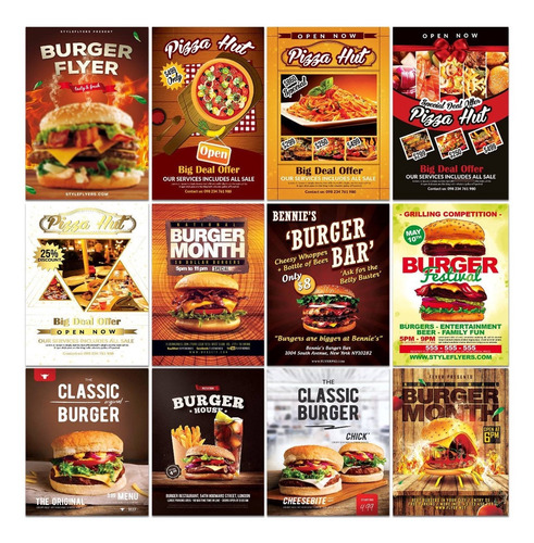 60-flyers De Hamburgueria Psd Photoshop+bônus