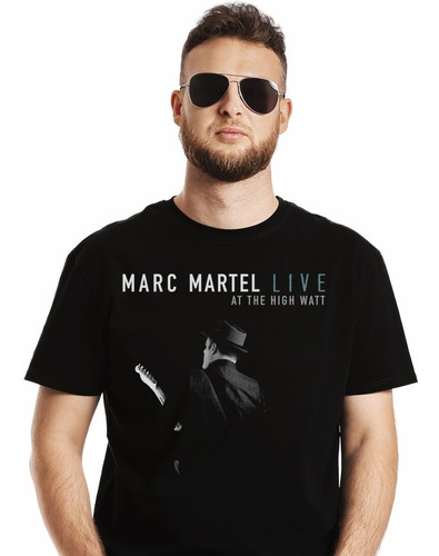 Polera Marc Martel Live At The High Watt Rock Impresión Dire