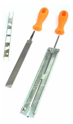 Kit Limas Com Cuporte E Calibrador De Corrente 3/16