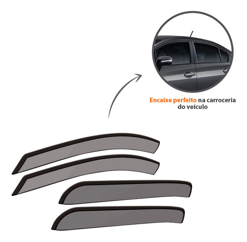 Calha Chuva Defletor Fumê Novo Civic 4p 2012 2013 2014 15 16