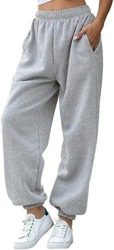 Pantalón Joggers Overzise Dama Gris Perla