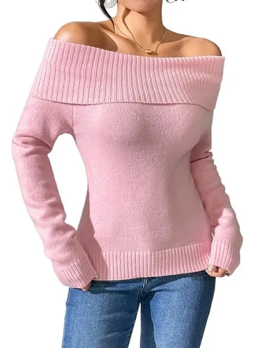 Jersey Con Solapa Y Hombros Descubiertos