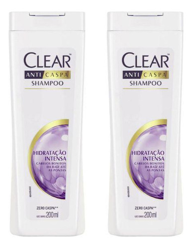 Shampoo Clear 200ml Hidrataçao Intensa - Kit Com 2un