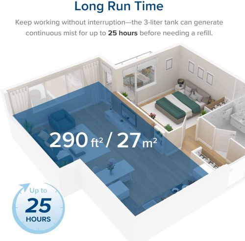Imagen 4 de 8 de Humidificador Ultrasonico Levoit Aromas Control Wifi Y Alexa