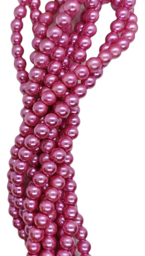 Abalorios Separadores De Perla De Vidrio Sintética Rosa 3 8 Mm