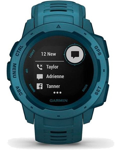 Monitor Cardíaco De Pulso Com Gps Garmin Instinct Azul