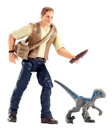 Jurassic World Figura Básica Owen Y Baby Blue Figure