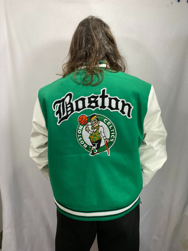 Chaqueta Universitaria Boston Celtics Nba Verde Xxl