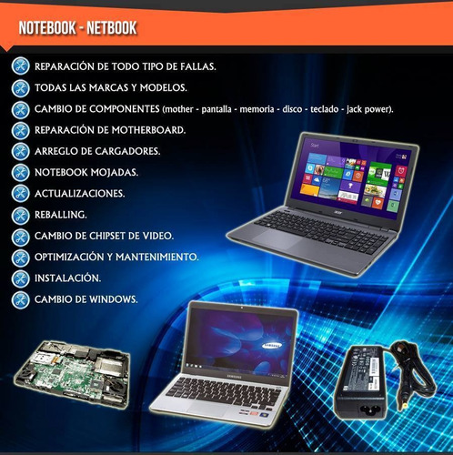 Imagen 3 de 9 de Servicio Tecnico Pc, Notebook, All In One, Monitores,tablets