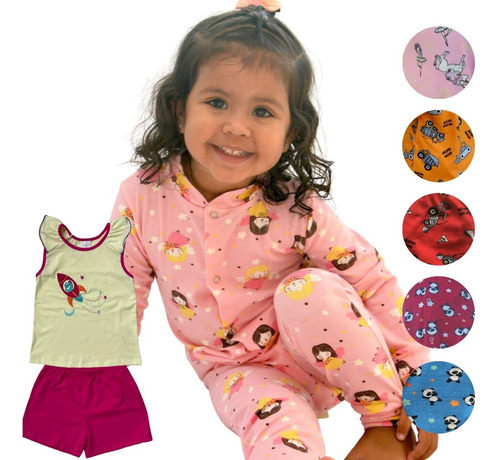 Kit Pijama Macacão Infantil Primeiros Passos 1,2,3 Anos